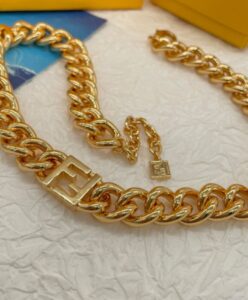 Fendi Womens Forever Fendi necklace 8AK129 Golden-4.jpg