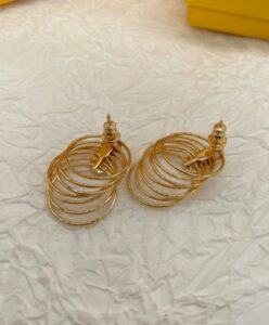 Fendi Womens OLock Earrings 8AH939 Golden-4.jpg