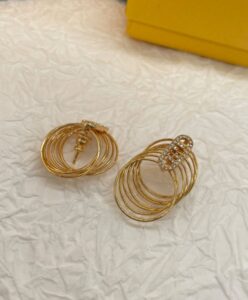 Fendi Womens OLock Earrings 8AH939 Golden-5.jpg