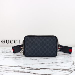 Gucci GG Supreme Small Black Canvas Shoulder bag-1