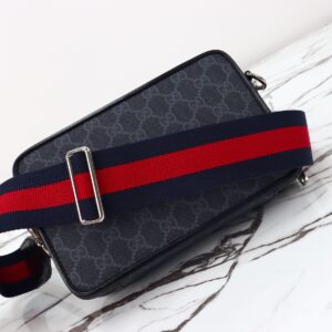 Gucci GG Supreme Small Black Canvas Shoulder bag-10