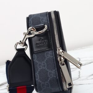 Gucci GG Supreme Small Black Canvas Shoulder bag-6