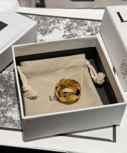 Loewe Womens Chunky Nest Ring Golden-3.jpg