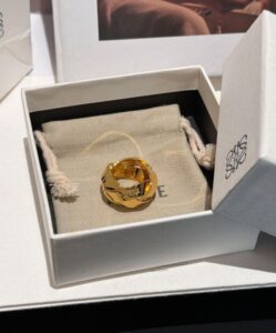 Loewe Womens Chunky Nest Ring Golden-4.jpg