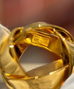 Loewe Womens Chunky Nest Ring Golden-7.jpg