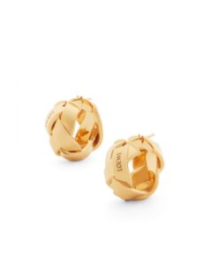 Loewe Womens Nest Hoop Earrings Golden-1.jpg