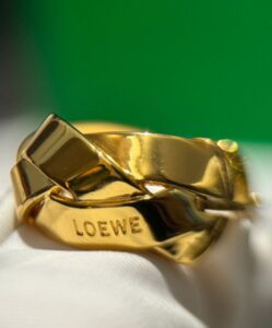Loewe Womens Nest Hoop Earrings Golden-7.jpg