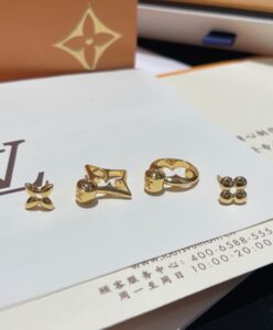 Louis Vuitton Womens LV Flowergram Earrings Golden-5.jpg