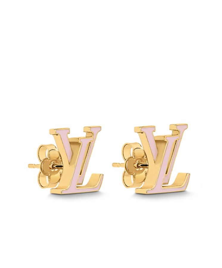 Louis Vuitton Womens LV Iconic Enamel Earrings Pink