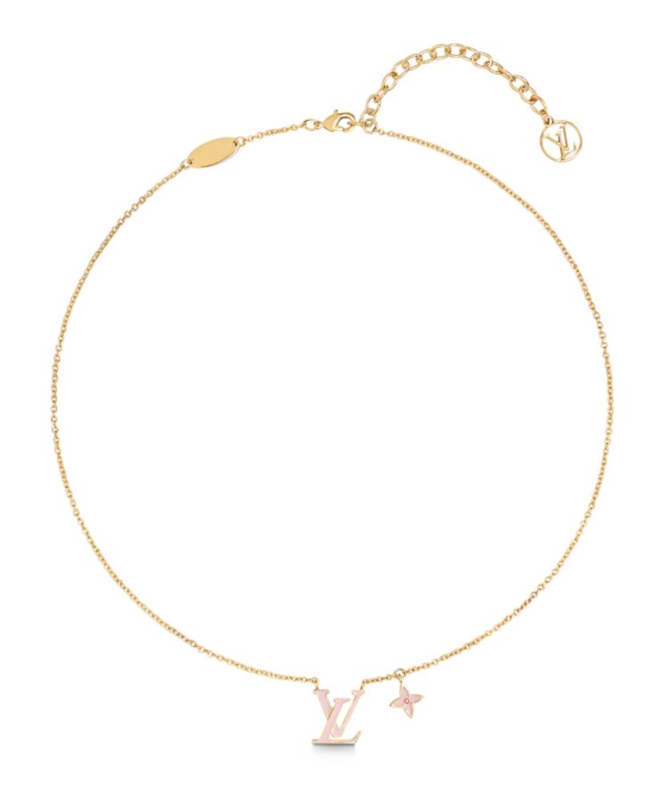 Louis Vuitton Womens LV Iconic Enamel Necklace Pink