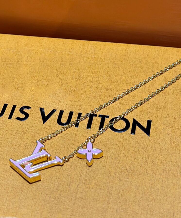 Louis Vuitton Womens LV Iconic Enamel Necklace Pink-2.jpg