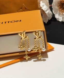 Louis Vuitton Womens Louisa Earrings M01574 Golden-2.jpg