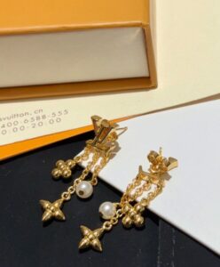 Louis Vuitton Womens Louisa Earrings M01574 Golden-3.jpg