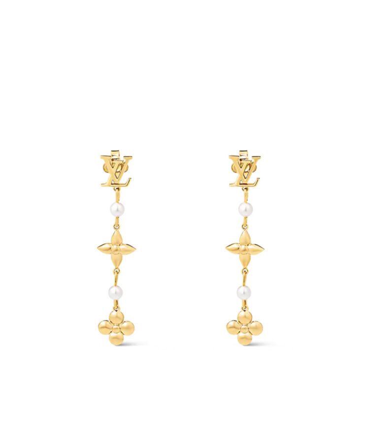 Louis Vuitton Womens Louisa Earrings M01577 Golden