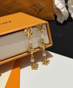 Louis Vuitton Womens Louisa Earrings M01577 Golden-2.jpg