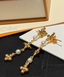 Louis Vuitton Womens Louisa Earrings M01577 Golden-3.jpg