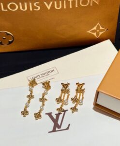 Louis Vuitton Womens Louisa Earrings M01577 Golden-5.jpg