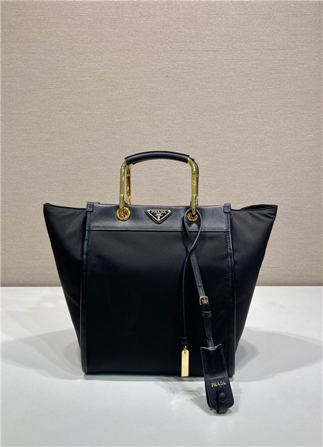 Re-Nylon Medium Tote Bag 1BG578 Black-1.jpg