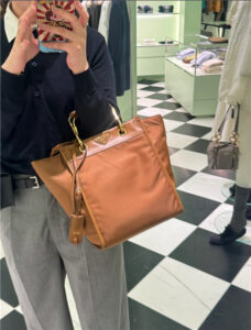 Re-Nylon Medium Tote Bag 1BG578 Brandy-11.jpg