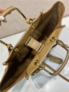 Re-Nylon Medium Tote Bag 1BG578 Brandy-8.jpg