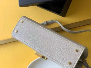 YSL Cassandra Mini Top handle Bag Ivory 20cm-4