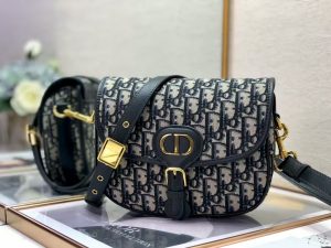 Medium Dior Bobby Bag Blue Dior Oblique Jacquard