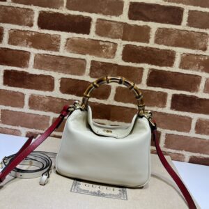Gucci Diana Large Shoulder Bag White Leather 746245-3