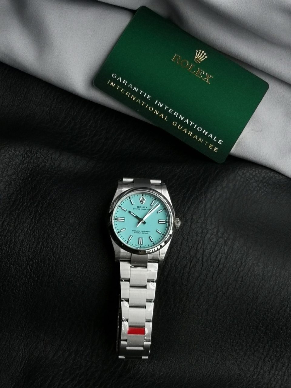 Rolex Oyster Perpetual Aqua Dial 126000