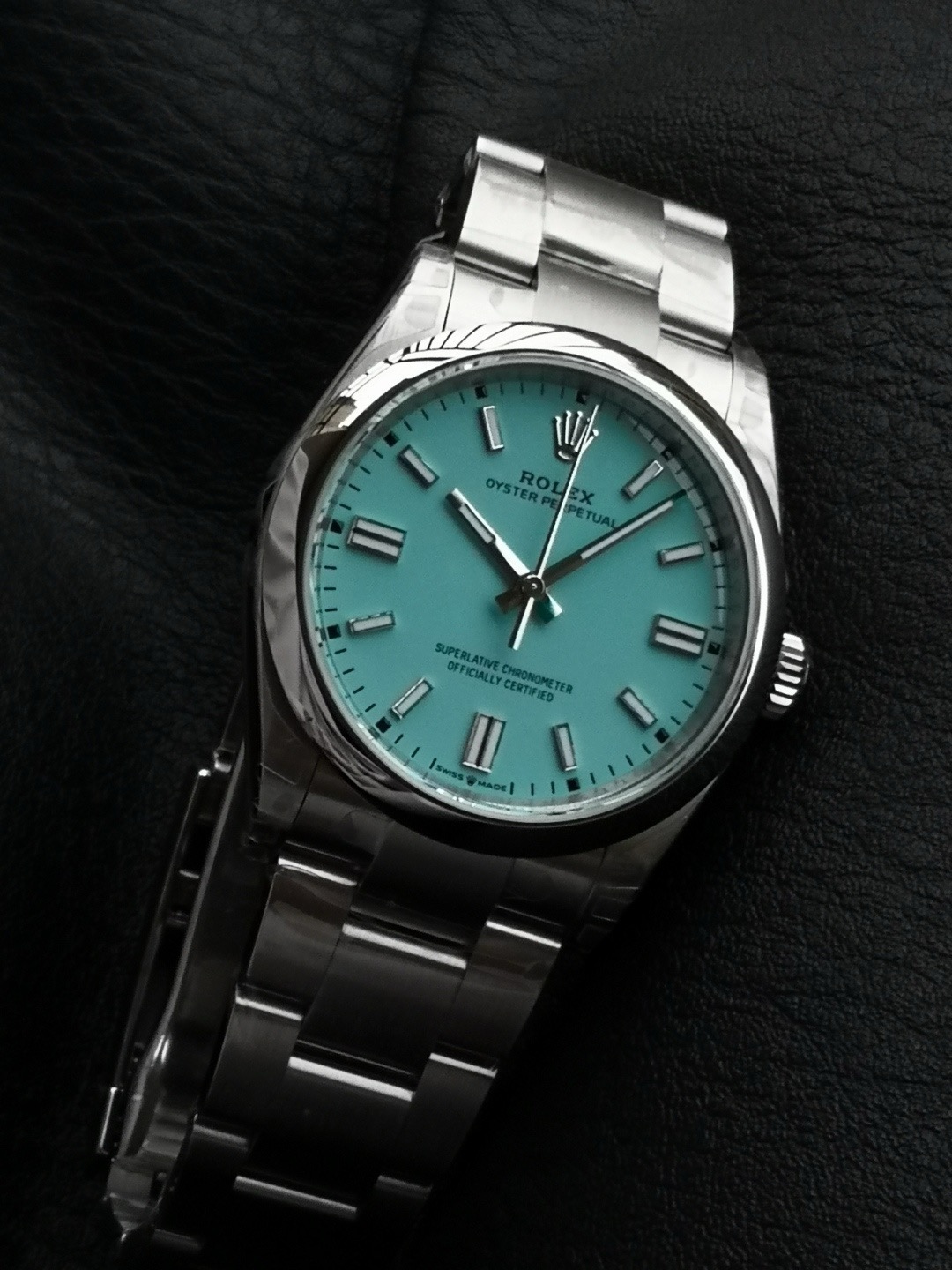 Rolex Oyster Perpetual Aqua Dial 126000-36mm-3
