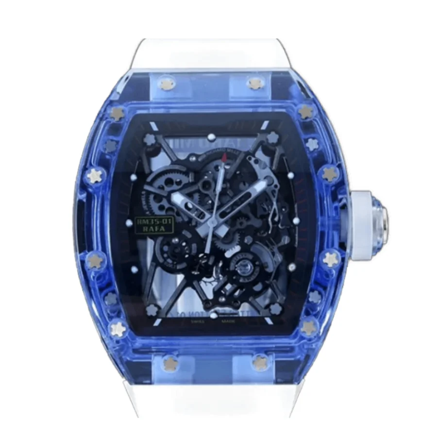 Richard Mille 35-01 Blue White Rubber Bracelet