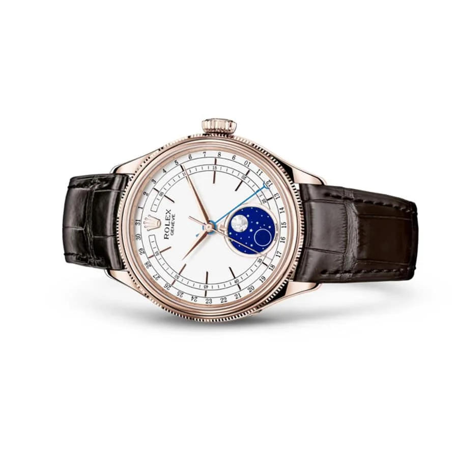 Rolex Cellini Moonphase White Dial New 50535-0002