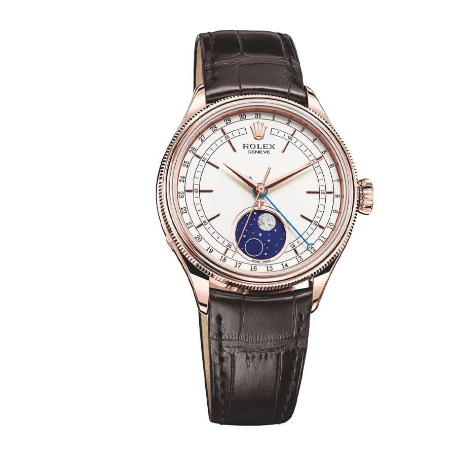 Rolex Cellini Moonphase White Dial New 50535-0002