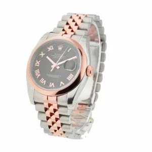 Rolex Datejust 116201 Roman Numeral Black Dial  
