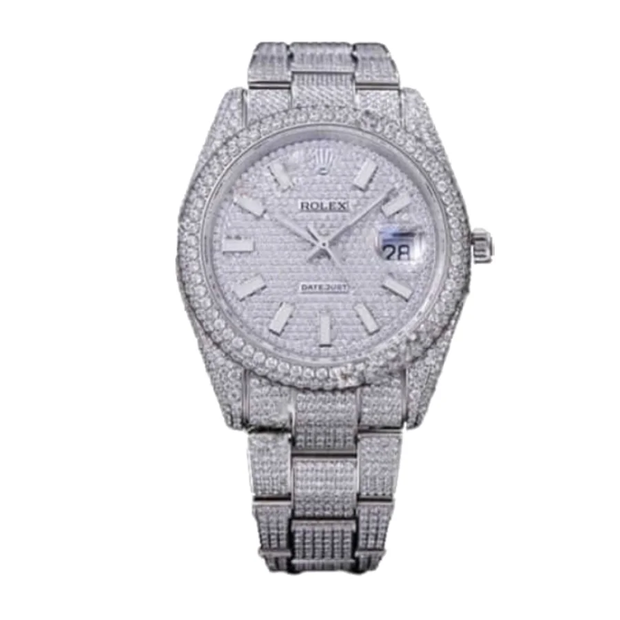 Rolex Datejust 116334 Iced Out Diamond Pave Dial