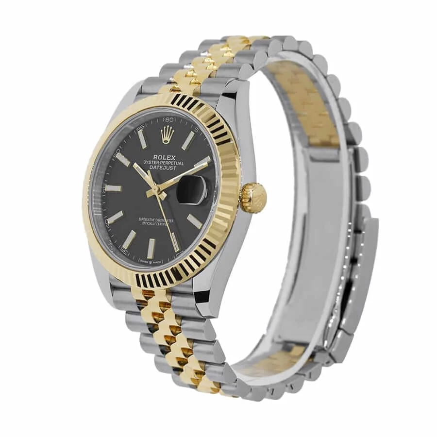 Rolex Datejust 126333 Yellow Gold & Steel Black Dial Jubilee