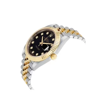Rolex Datejust 12633BKDJ Steel Gold Automatic Black And Diamond Dial Jubilee  