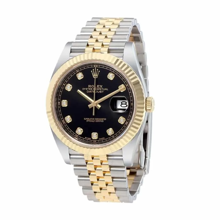 Rolex Datejust 12633BKDJ Steel Gold Automatic Black And Diamond Dial Jubilee