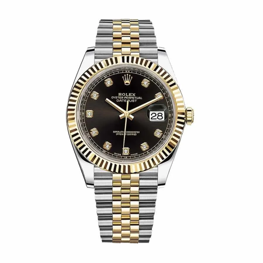 Rolex Datejust 12633BKDJ Steel Gold Automatic Black And Diamond Dial Jubilee