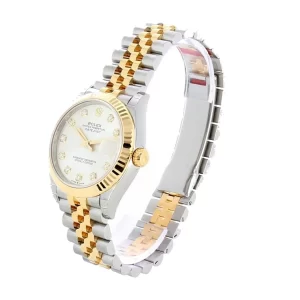 Rolex Datejust 278273 Steel And Yellow Gold Silver With Diamond Dial  