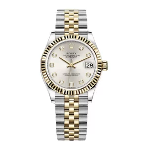 Rolex Datejust 278273 Steel And Yellow Gold Silver With Diamond Dial  