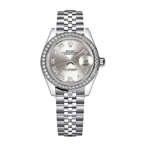 Rolex Datejust 279166 Platinum Automatic Grey With Diamond Dial Jubilee  