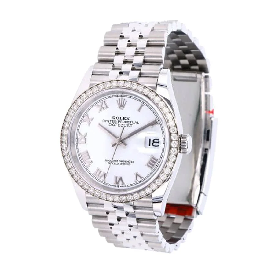 Rolex Datejust 36 126284RBR-0018 White Roman Dial Jubilee