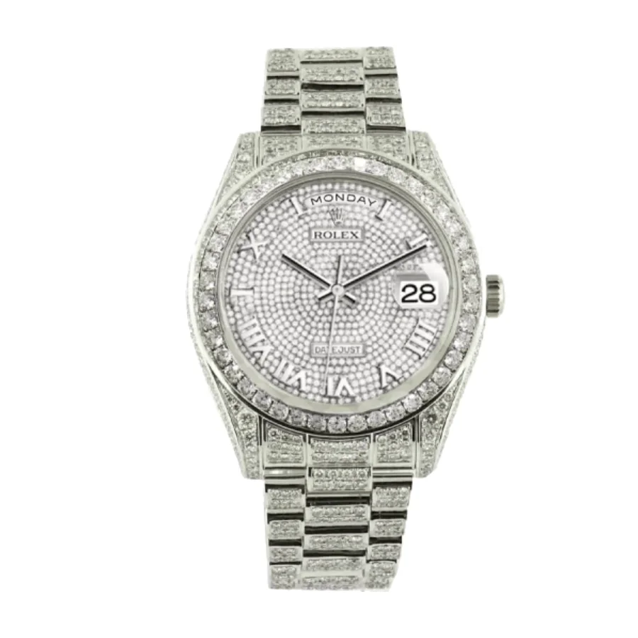 Rolex Datejust Baguette II White Gold Iced Out Diamond Dial 116300