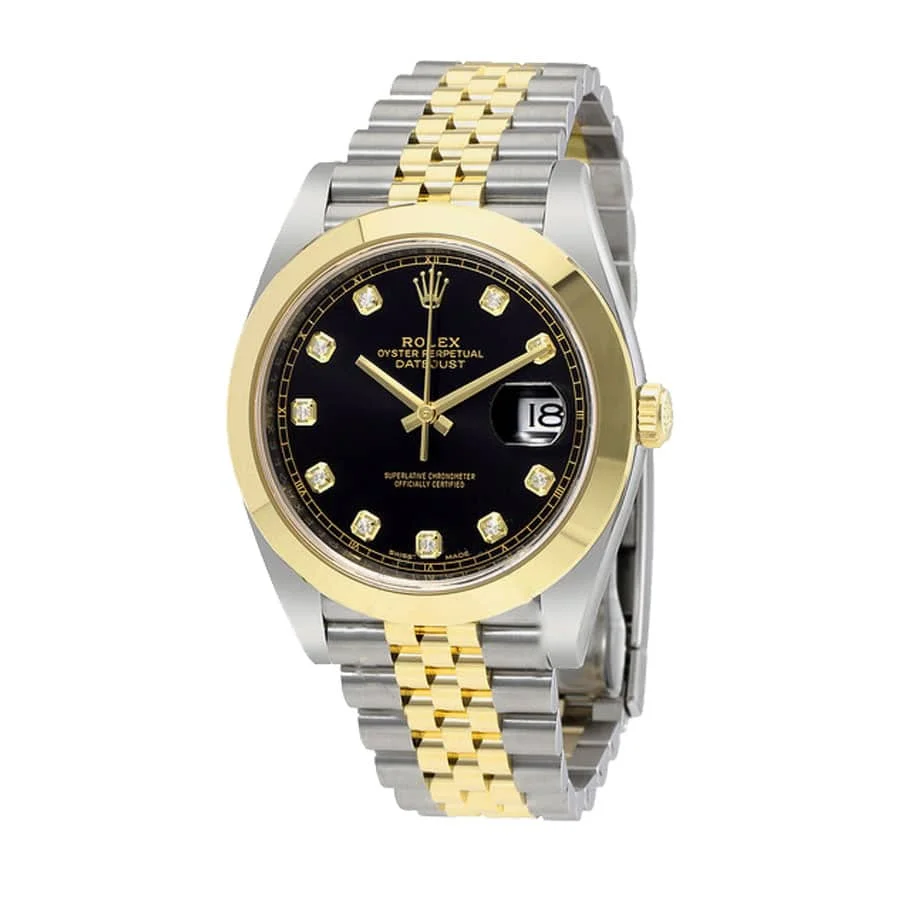 Rolex Datejust Black Diamond Dial Steel Yellow Gold 126303BKDJ Jubilee