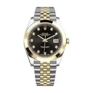 Rolex Datejust Black Diamond Dial Steel Yellow Gold 126303BKDJ Jubilee