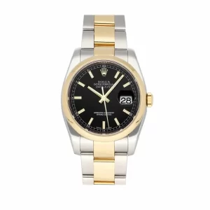 Rolex Datejust Yellow Gold Black Dial 116203 Oyster  