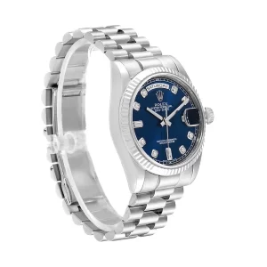 Rolex Day-Date 128239 Blue Dial With Diamond  