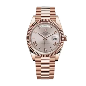 Rolex Day-Date 228235 AR Rose Gold Wrapped Rhodium Dial  