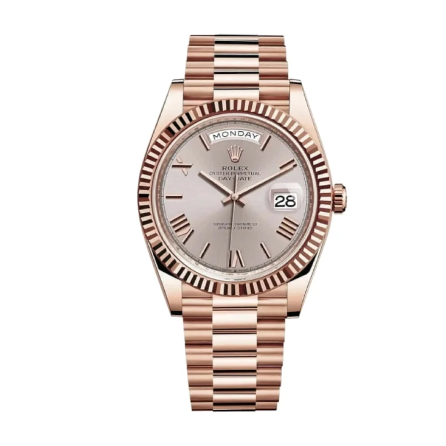 Rolex Day-Date 228235 AR Rose Gold Wrapped Rhodium Dial