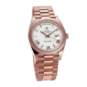 Rolex Day-Date 228235 KW Rose Gold White Dial  